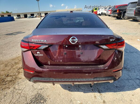 3N1AB8CV8MY320489 2021 NISSAN SENTRA Burgundy Вид ззаду