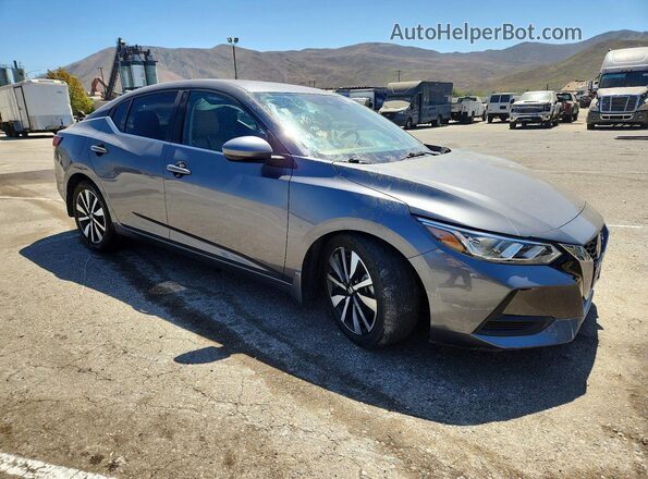 3N1AB8CVXMY249618 2021 NISSAN SENTRA Серый Передняя правая четверть