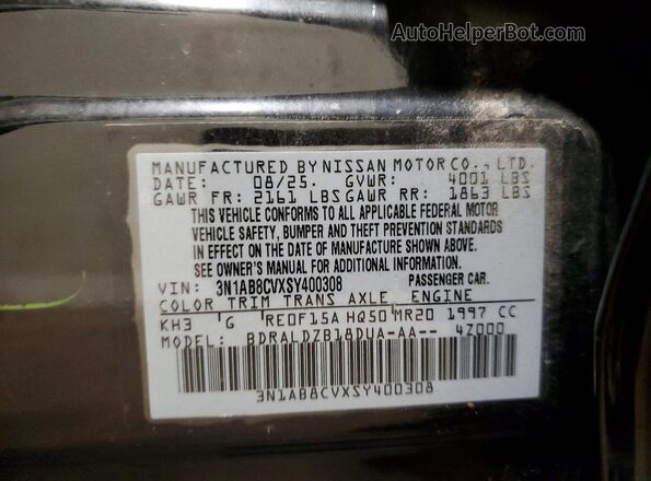 3N1AB8CVXSY400308 2025 NISSAN SENTRA Black Engine compartment view