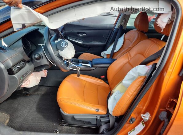 3N1AB8DV3LY212973 2020 NISSAN SENTRA Orange Widok wnętrza z przodu