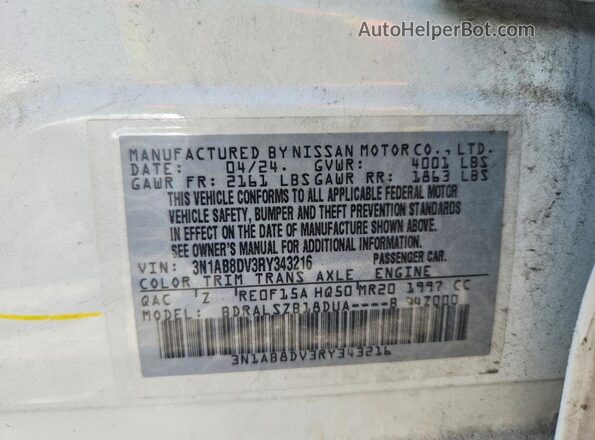 3N1AB8DV3RY343216 2024 NISSAN SENTRA White Engine compartment view