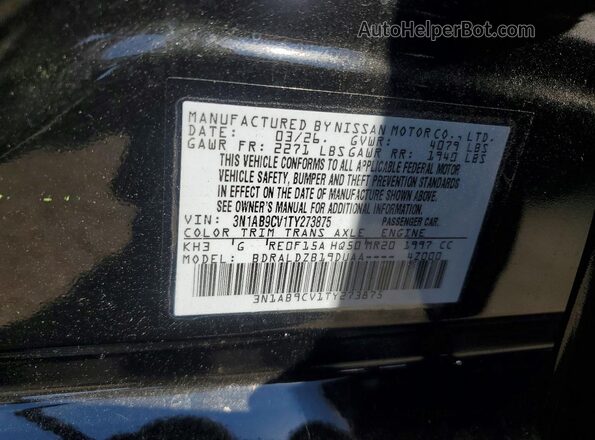 3N1AB9CV1TY273875 2026 NISSAN SENTRA Black Vista del compartimento del motor