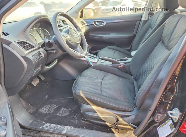 3N1CB7AP6JY214271 2018 NISSAN SENTRA Black წინა სალონის ხედი