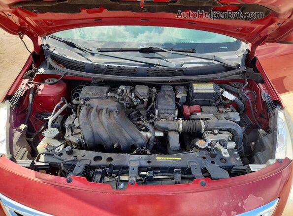 3N1CN7AP1GL833907 2016 NISSAN VERSA Red Widok wnętrza z tyłu