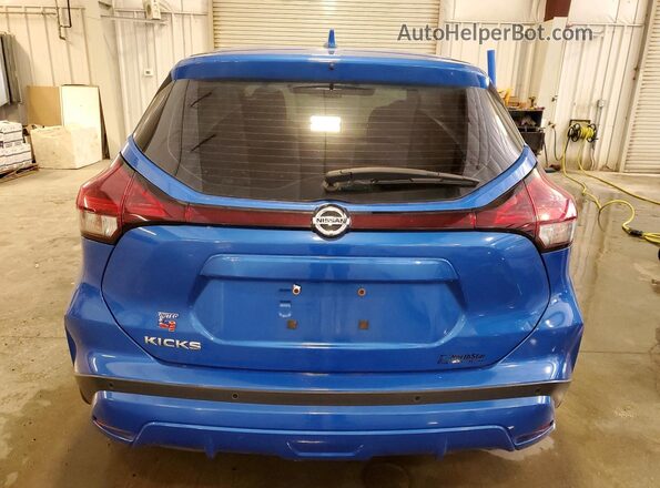 3N1CP5BV0ML545500 2021 NISSAN KICKS Blue Вид ззаду