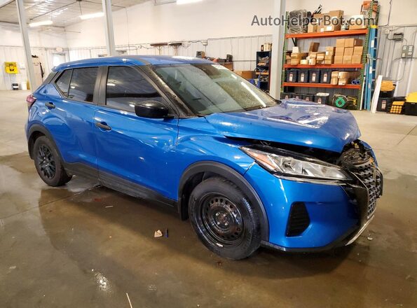 3N1CP5BV0ML545500 2021 NISSAN KICKS Blue Передня права чверть