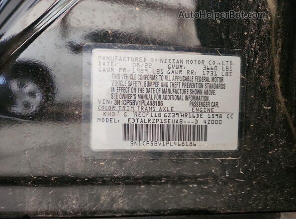 3N1CP5BV1PL468186 2023 NISSAN KICKS Black Widok komory silnika