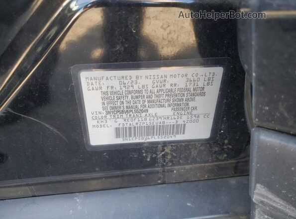 3N1CP5BV6PL552049 2023 NISSAN KICKS Black VIN კოდის სტიკერის ხედი