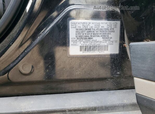 3N1CP5CU5KL496541 2019 NISSAN KICKS Black Vista interior de 360 grados