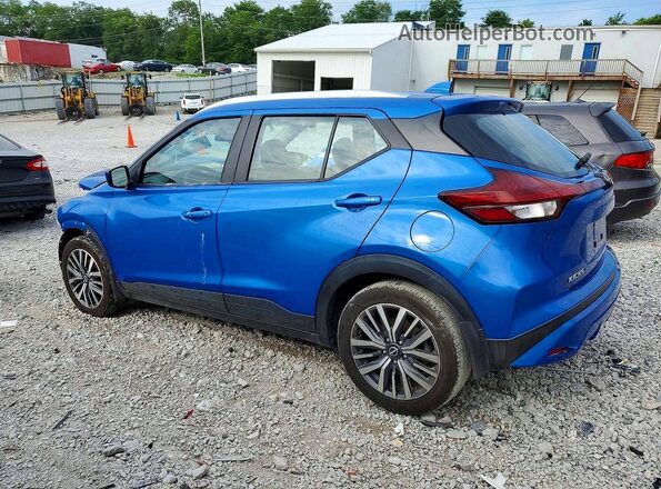 3N1CP5CV0NL478638 2022 NISSAN KICKS Blue Trasero izquierdo