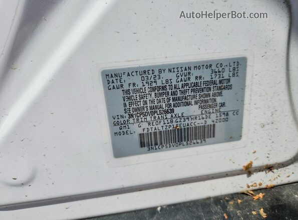 3N1CP5DV0PL526639 2023 NISSAN KICKS White 360 interior view