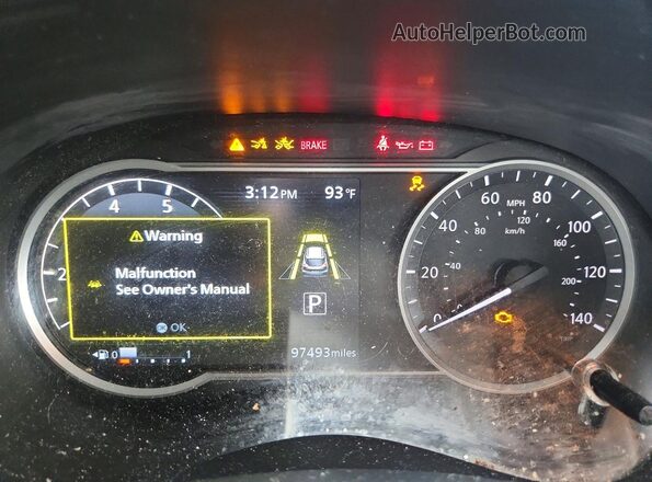 3N1CP5DV1LL498411 2020 NISSAN KICKS Синий Вид щитка приборов