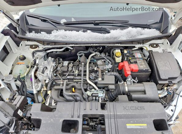 3N8AP6BB8SL380328 2025 NISSAN KICKS White Vista del compartimento del motor