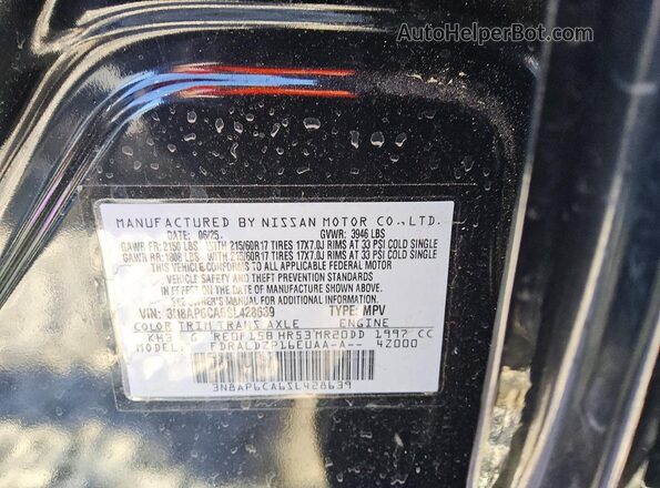 3N8AP6CA6SL428639 2025 NISSAN KICKS Black Вид наклейки з VIN-кодом