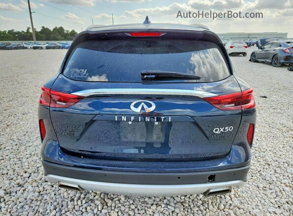 3PCAJ5CA6MF122002 2021 INFINITI QX50 Blue Rear view