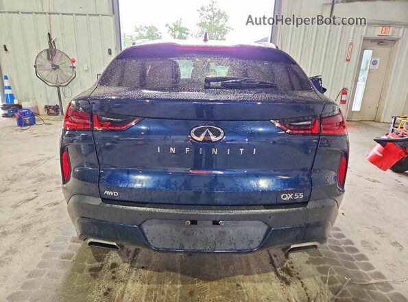 3PCAJ5L37NF111061 2022 INFINITI QX55 Blue Vista trasera
