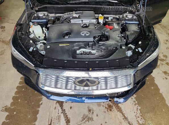3PCAJ5L37NF111061 2022 INFINITI QX55 Blue Vista del compartimento del motor