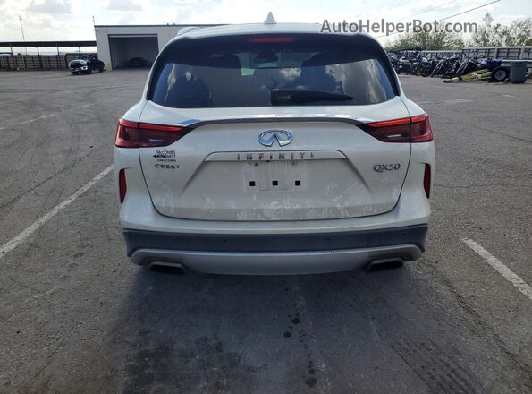 3PCAJ5M11KF105877 2019 INFINITI QX50 White Rear view