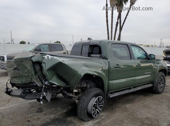 3TMAZ5CNXMM156774 2021 TOYOTA TACOMA Зеленый Задняя правая четверть
