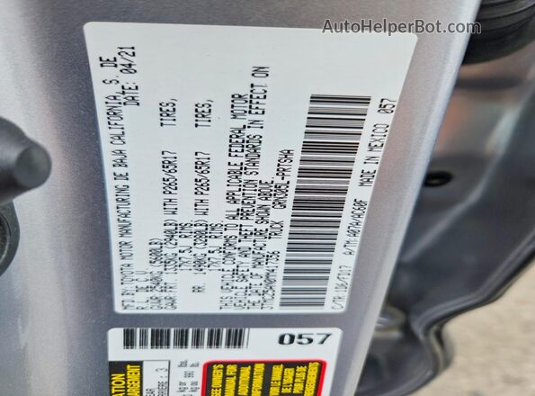 3TMCZ5AN0MM417356 2021 TOYOTA TACOMA Silver Widok komory silnika