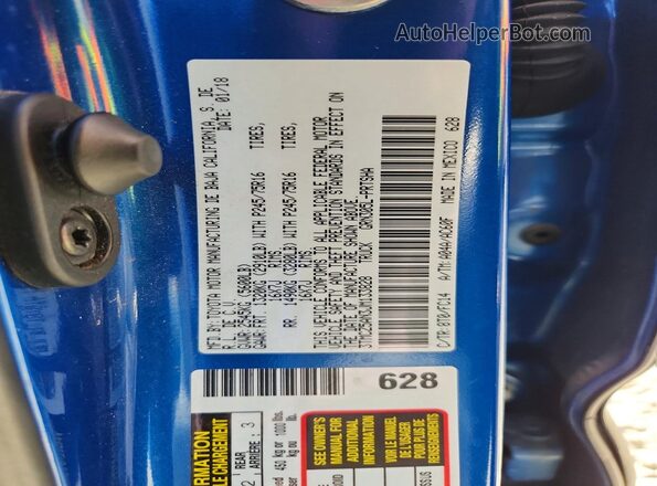 3TMCZ5AN3JM133828 2018 TOYOTA TACOMA Синий Вид подкапотного пространства