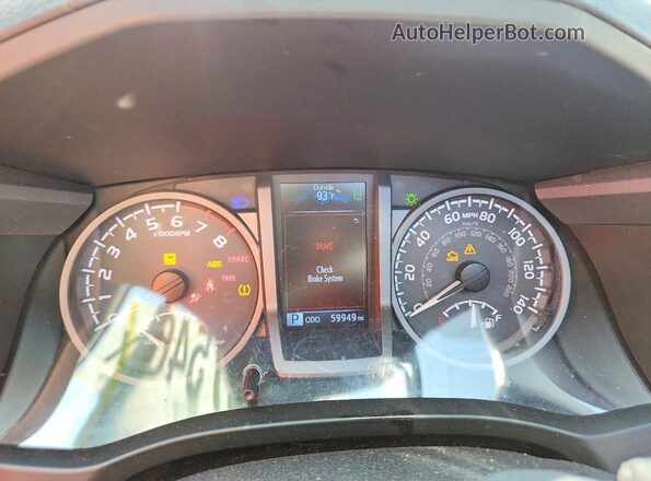 3TMCZ5AN3KM205788 2019 TOYOTA TACOMA Red Widok zestawu wskaźników