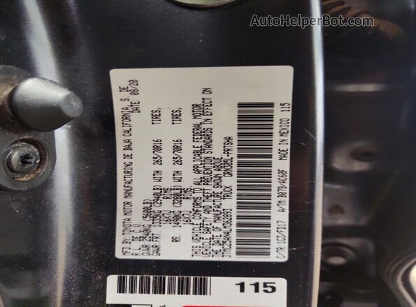 3TMCZ5AN4LM362893 2020 TOYOTA TACOMA Gray Vista del compartimento del motor