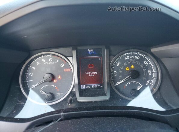 3TMCZ5AN7HM078021 2017 TOYOTA TACOMA Silver Instrument cluster view