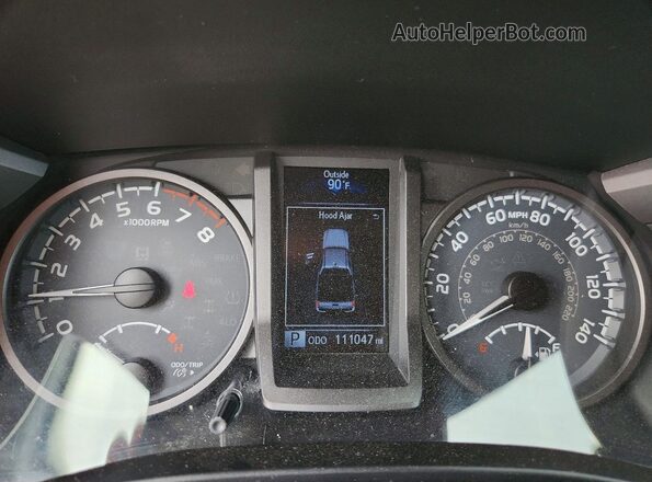 3TMCZ5AN9KM275442 2019 TOYOTA TACOMA Gray Instrument cluster view