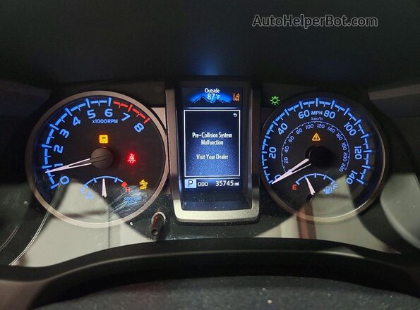 3TMDZ5BN2PM166928 2023 TOYOTA TACOMA White Vista del cuadro de instrumentos
