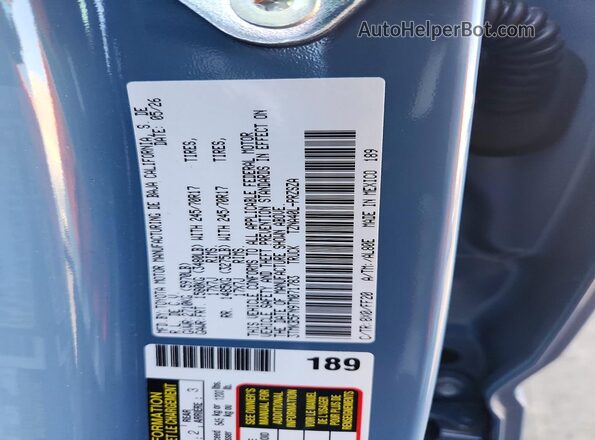 3TMKB5FN9TM071783 2026 TOYOTA TACOMA Blue Engine compartment view