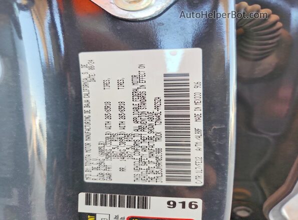 3TMLB5JN9RM051988 2024 TOYOTA TACOMA Black Vista de la etiqueta del VIN