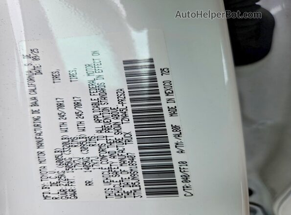 3TMLB5JN9SM189407 2025 TOYOTA TACOMA White Շարժիչի բաժամունքի տեսք