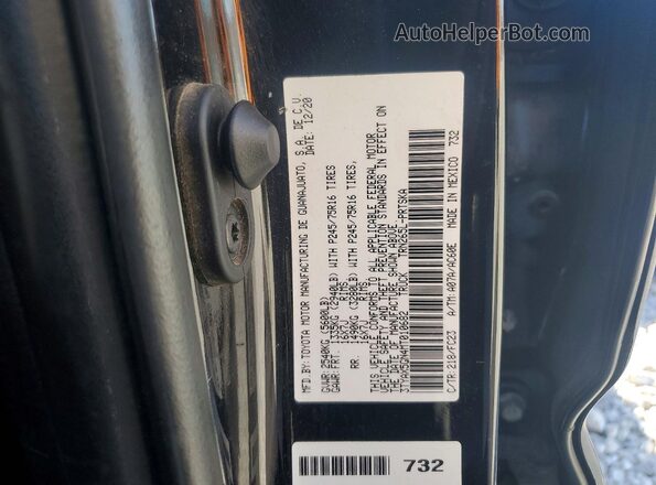 3TYAX5GN4MT010682 2021 TOYOTA TACOMA Black Vista del compartimento del motor