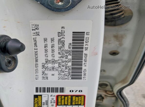 3TYCZ5AN8NT084751 2022 TOYOTA TACOMA White Вид підкапотного простору