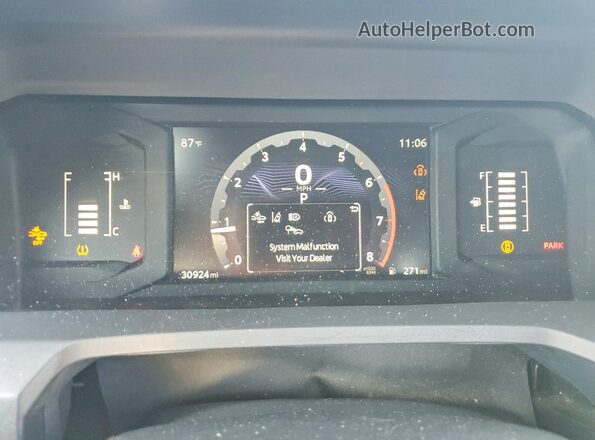 3TYJDAHN2ST021709 2025 TOYOTA TACOMA White Вид щитка приладів