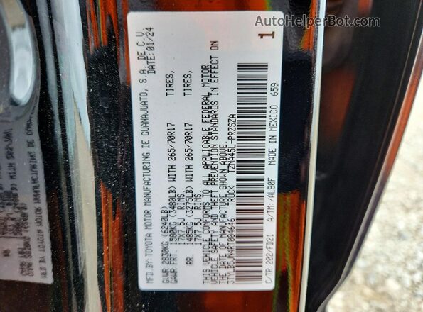 3TYLB5JN4RT004646 2024 TOYOTA TACOMA Black Вид підкапотного простору