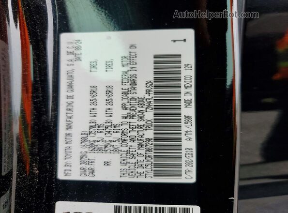 3TYLC5LN3RT007290 2024 TOYOTA TACOMA Black Вид підкапотного простору