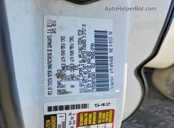 3TYRX5GN8MT023843 2021 TOYOTA TACOMA Белый Вид подкапотного пространства