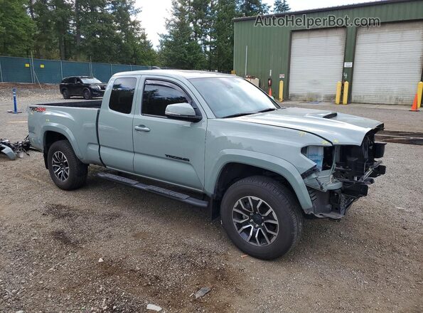 3TYSZ5AN1NT093481 2022 TOYOTA TACOMA Зеленый Передняя правая четверть