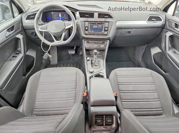 3VV0B7AX2NM169778 2022 VOLKSWAGEN TIGUAN Black Առջևի վահանակի տեսք