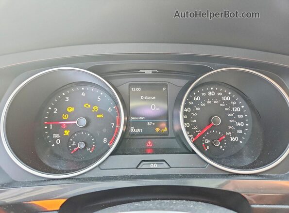 3VV0B7AX5LM032492 2020 VOLKSWAGEN TIGUAN Черный Вид щитка приборов