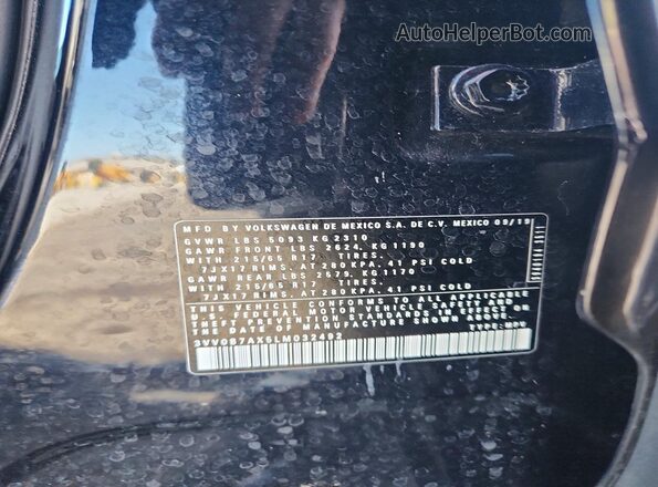 3VV0B7AX5LM032492 2020 VOLKSWAGEN TIGUAN Черный Вид наклейки с VIN-кодом