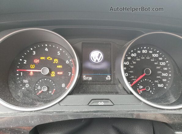 3VV1B7AX2KM146582 2019 VOLKSWAGEN TIGUAN Orange Vista del cuadro de instrumentos
