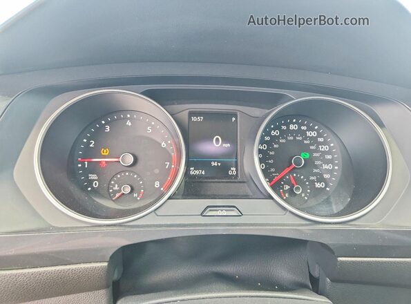 3VV1B7AX3KM193006 2019 VOLKSWAGEN TIGUAN White Vista del cuadro de instrumentos
