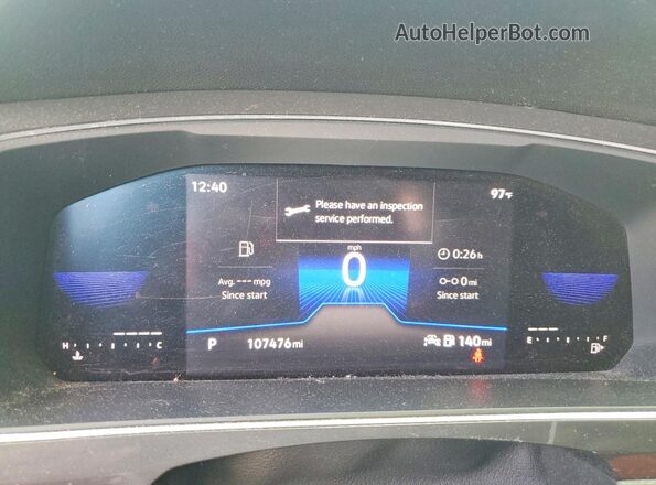3VV1B7AX8NM130780 2022 VOLKSWAGEN TIGUAN White Instrument cluster view