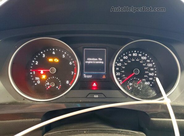 3VV2B7AX0KM029426 2019 VOLKSWAGEN TIGUAN Белый Вид щитка приборов