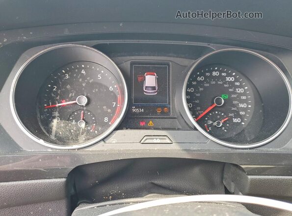 3VV2B7AX5KM070344 2019 VOLKSWAGEN TIGUAN Black Вид щитка приладів