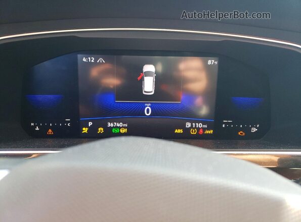 3VV2B7AX8NM049203 2022 VOLKSWAGEN TIGUAN Gray Instrument cluster view