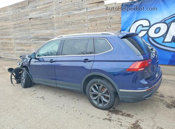 3VV2B7AX9NM135250 2022 VOLKSWAGEN TIGUAN Blue Հետևի ձախ